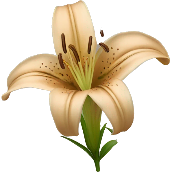 light brown lilium emoji
