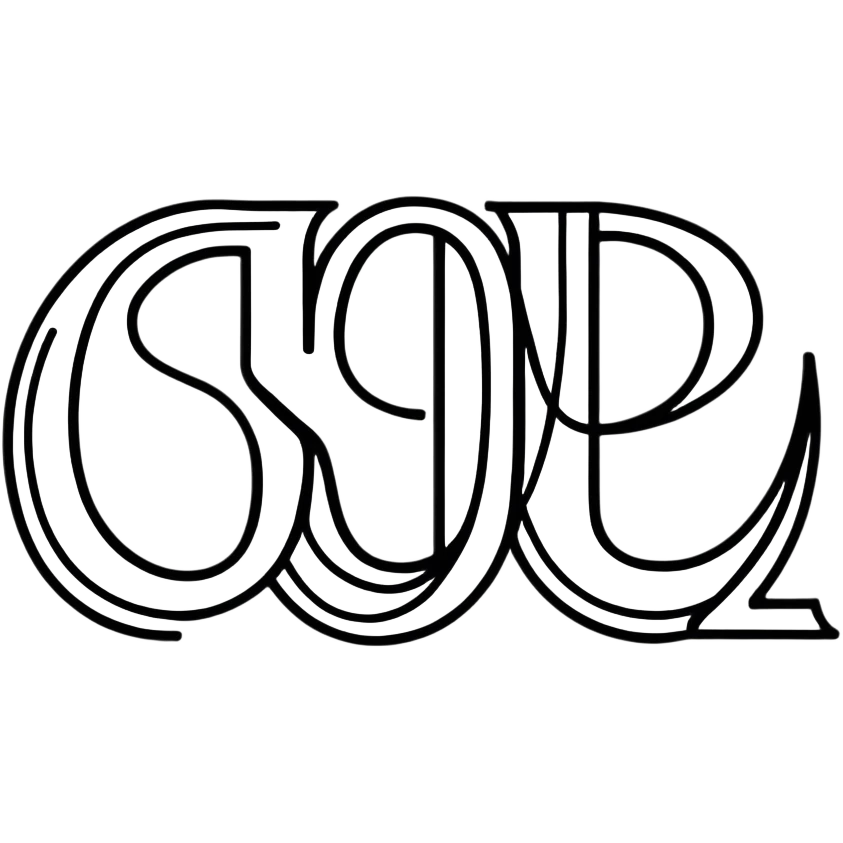 connected flowing BLK letters where all letters are joined together in one continuous design emoji