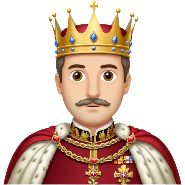 Carlos I of Spain, Habsburg king with crown and royal attire, prominent jaw emoji