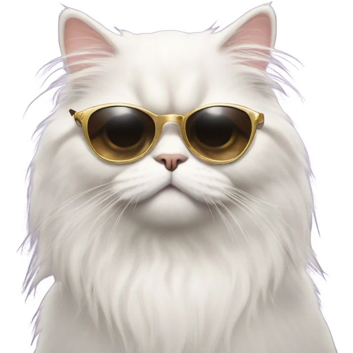 Persian cat with star sunglasses emoji