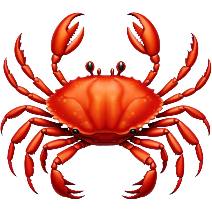 Red alien crab, full body emoji