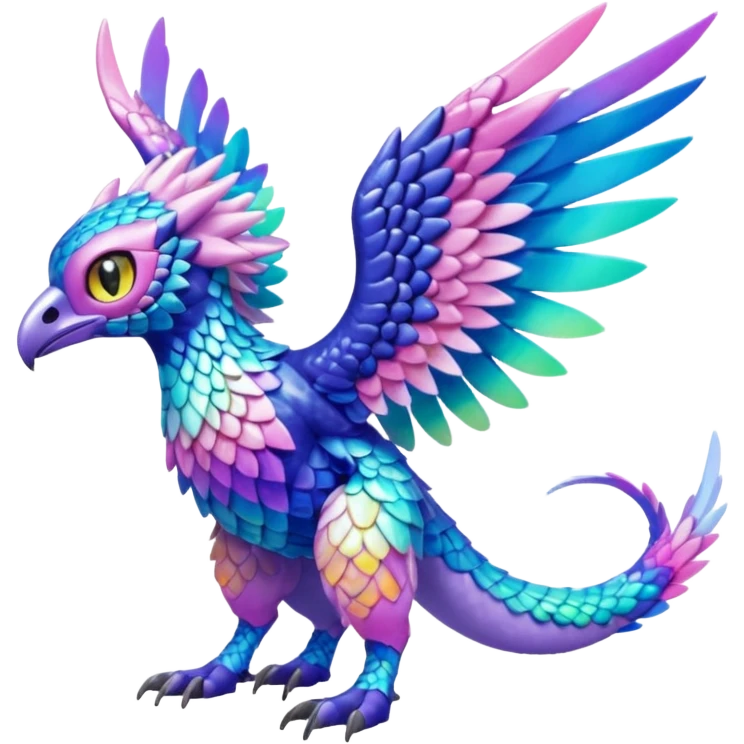 colorful Fakémon-Digimon-Fionbri-Trico-creature (full body) emoji