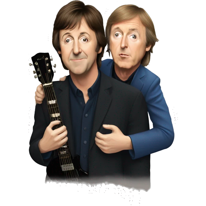 john lenon huging paul mccartney emoji