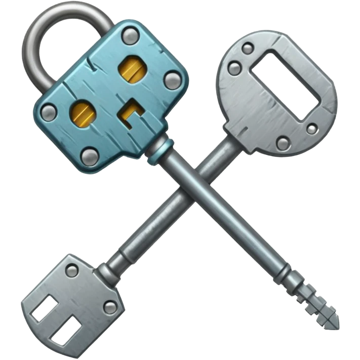 Generate me a lockpick key minecraft theme emoji