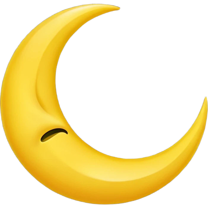 yellow half moon emoji