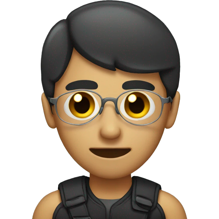 Normal emoji with eye patch emoji