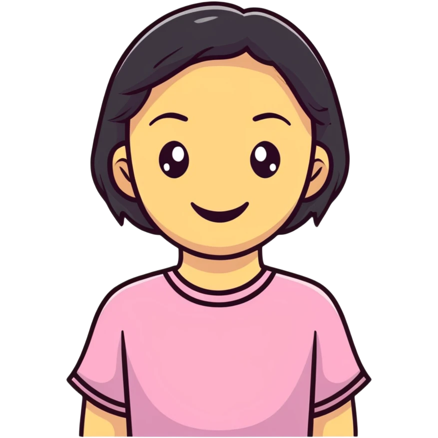 girl with smile emoji