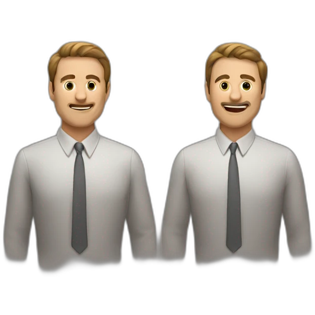 dos hombres hasta la cintura emoji