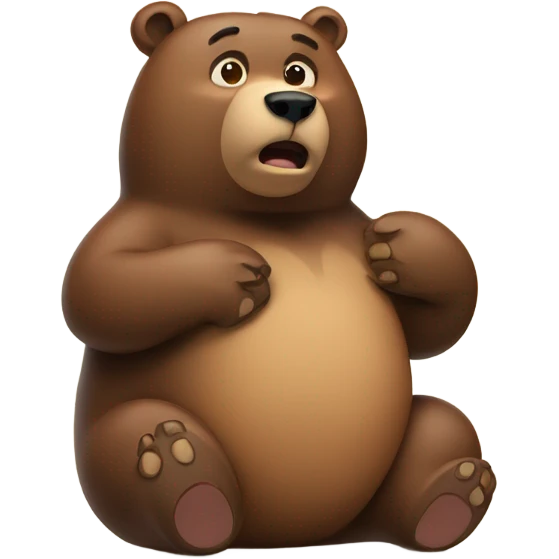 bear has a belly ache emoji