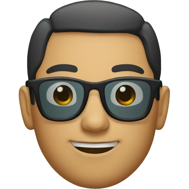 Chino con lentes emoji