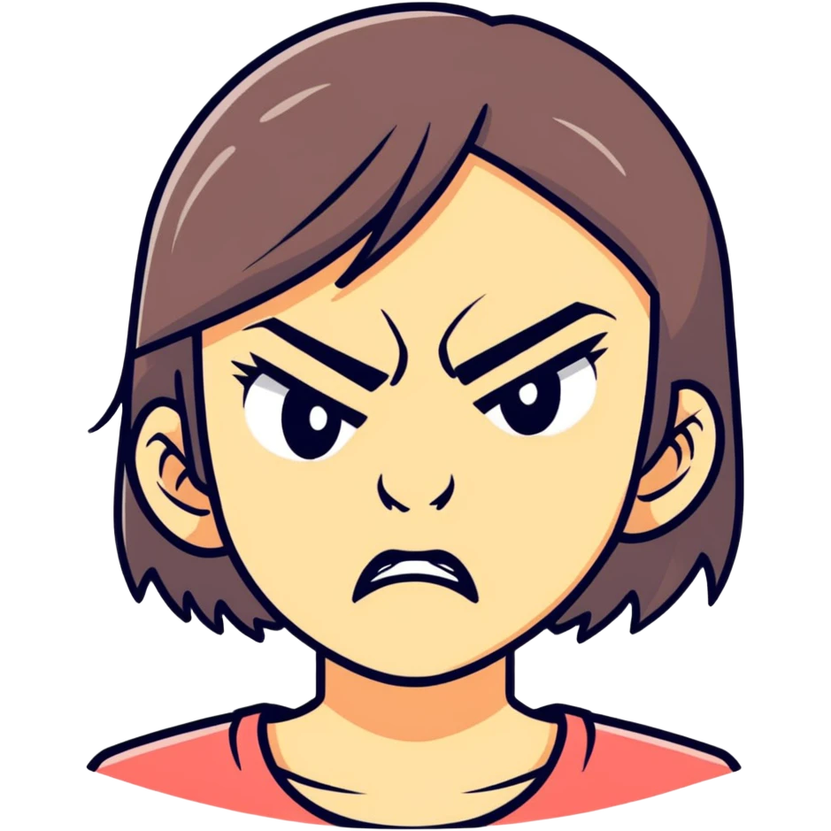 Girl angry  emoji