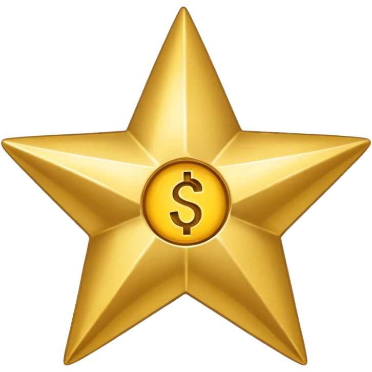 Star with "$" in the center. emoji