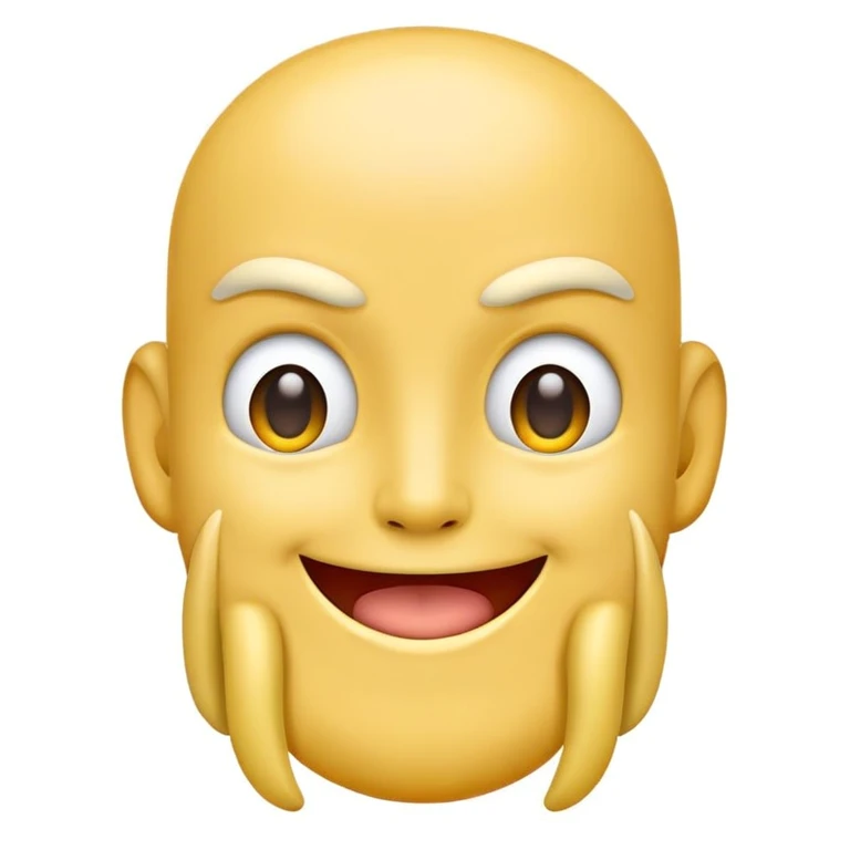 I want a classic yellow android emoji with a happy arrogant face and give him a penis emoji