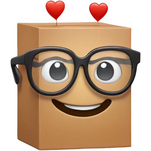smartbox with glasses on a big heart  emoji
