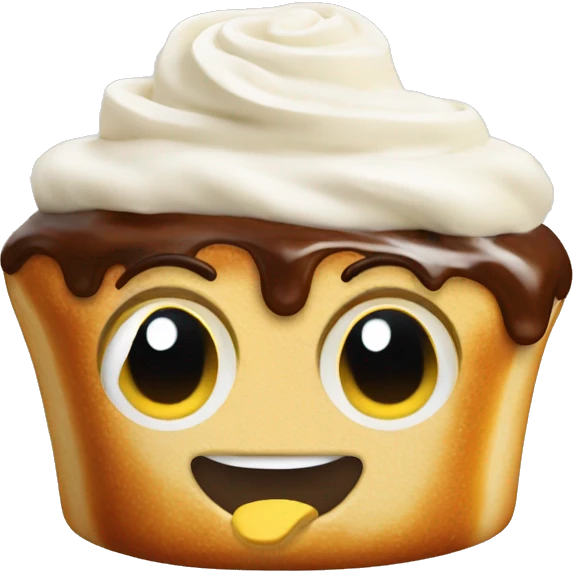 Cinnabon with cream  emoji