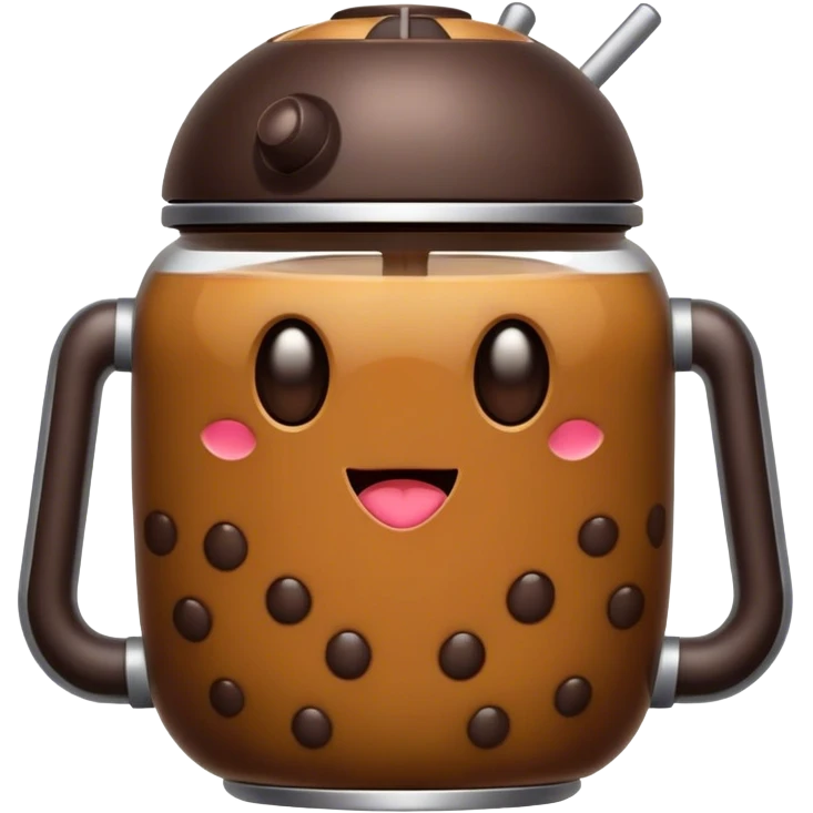 Brown boba emoji
