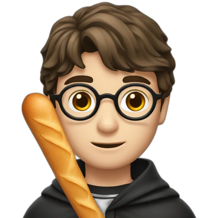 Harry potter avec une baguette emoji