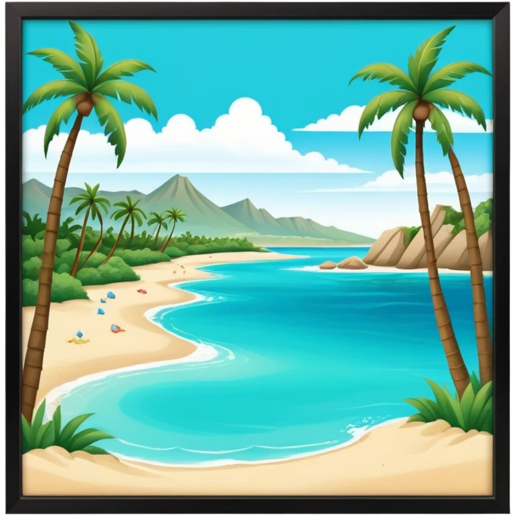 Hawaiian lagoon emoji