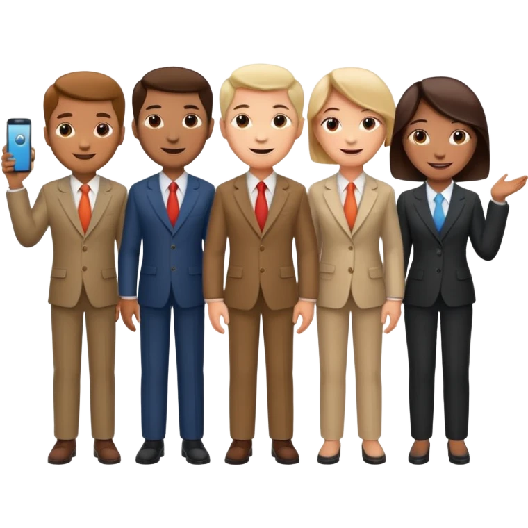 a group of directors standing emoji