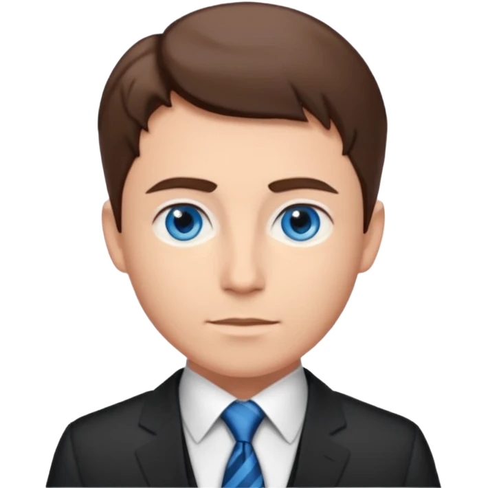 Man lawyer with blue eyes and short brown hair  emoji