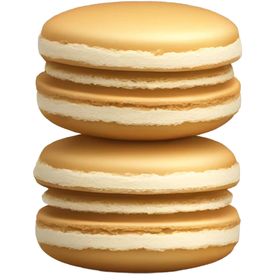 three stacked vanilla macaroons emoji