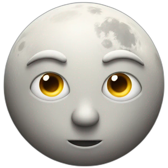 Moon side eye emoji