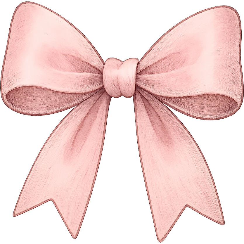 girly bow, remove background emoji