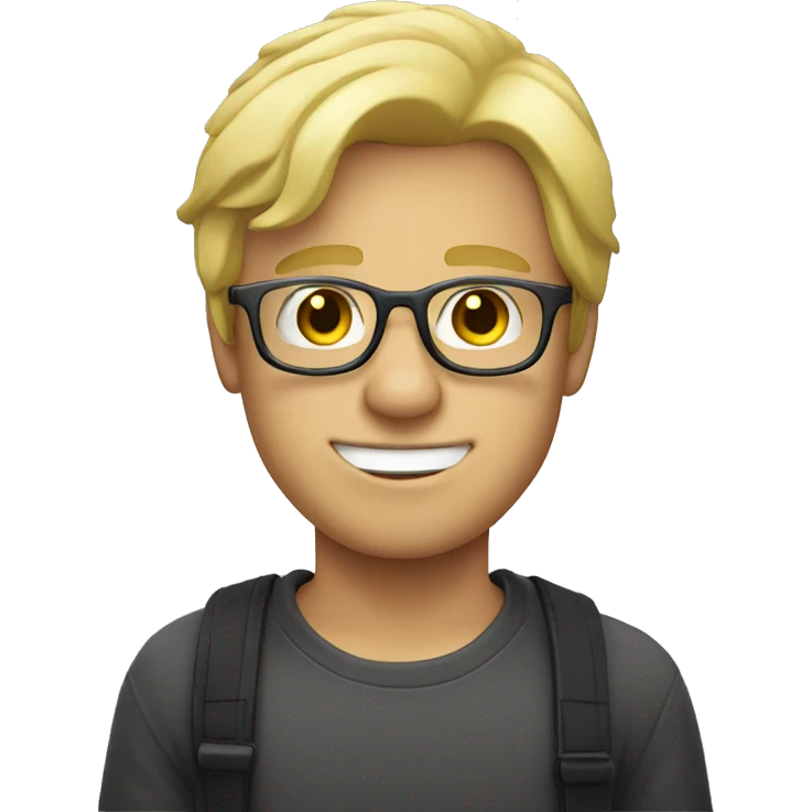 Blond guy with glasses emoji