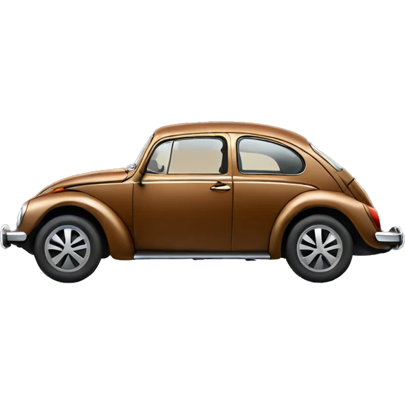 Brown Volkswagen Beetle car emoji