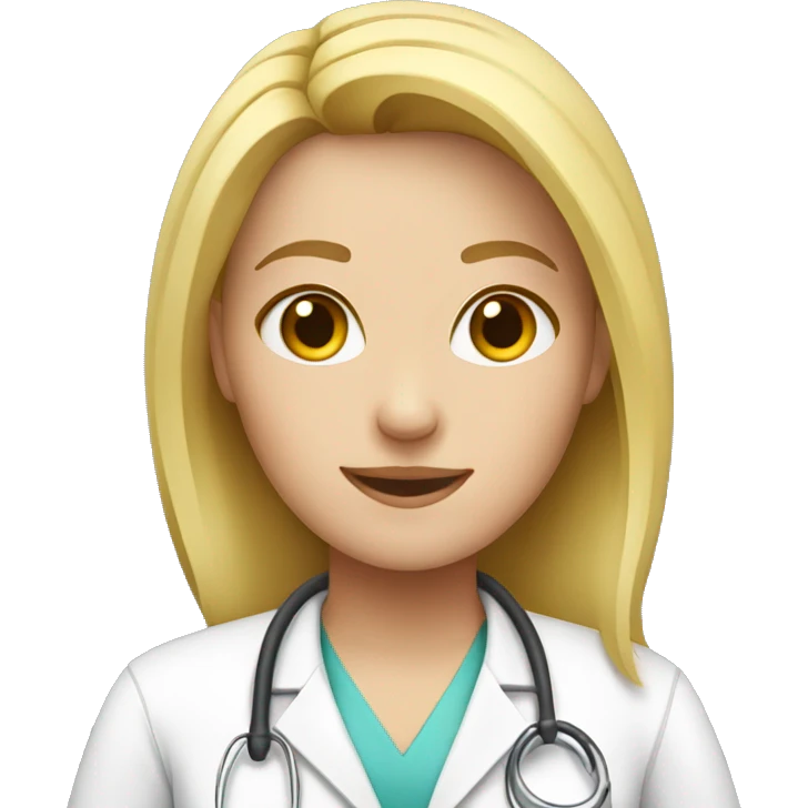 Blonde female veterinarian  emoji