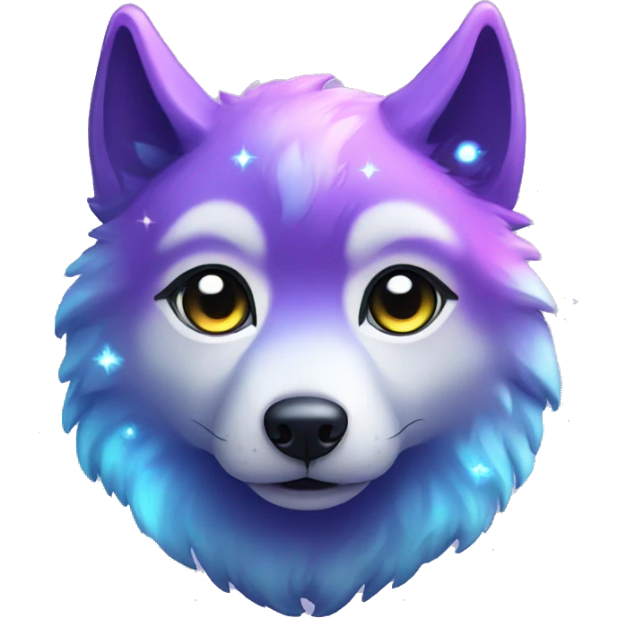 kawaii nebula wolf emoji