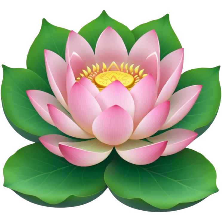  circle leaf pink lotus emoji