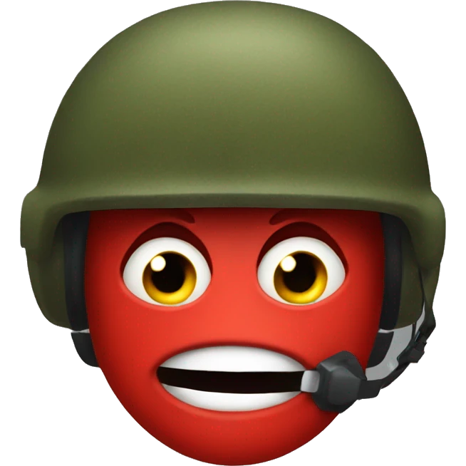 red devil emoji with military helmet emoji