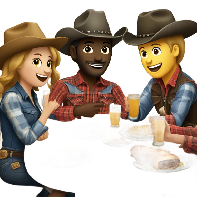Country dancers dining emoji