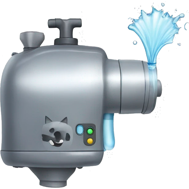 device that sprays water at cat emoji