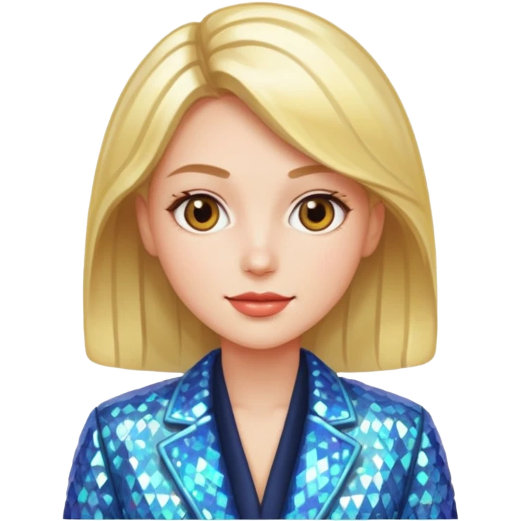 woman with sparkling jacket emoji
