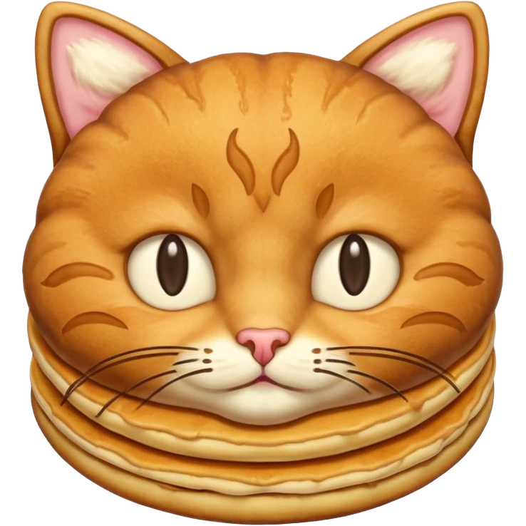 cat as pancake emoji