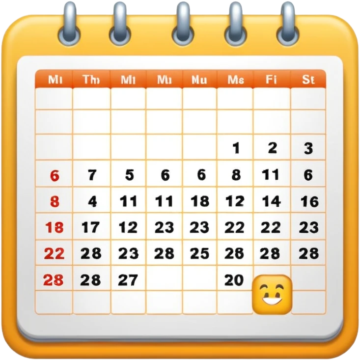 simple calendar without days just squares emoji