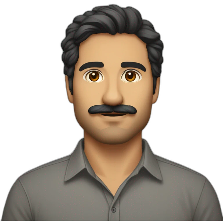 Aiman TAHIR linkedin without-bear no facial hair mexican-moustache  with-shirt emoji