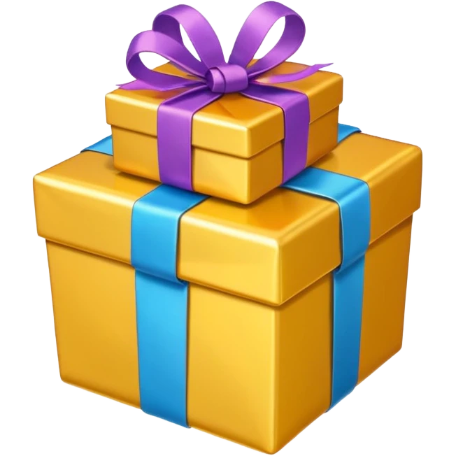 Golden heart with gifts emoji