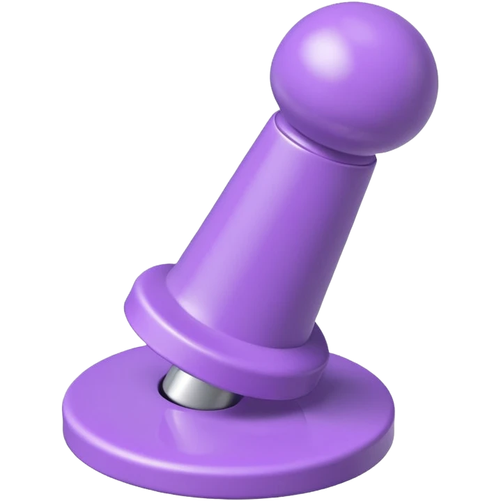 a classic push pin in 3D lilac style emoji