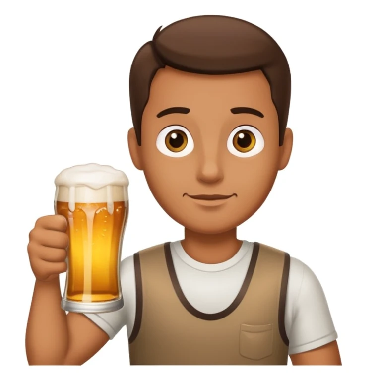 man and beer emoji