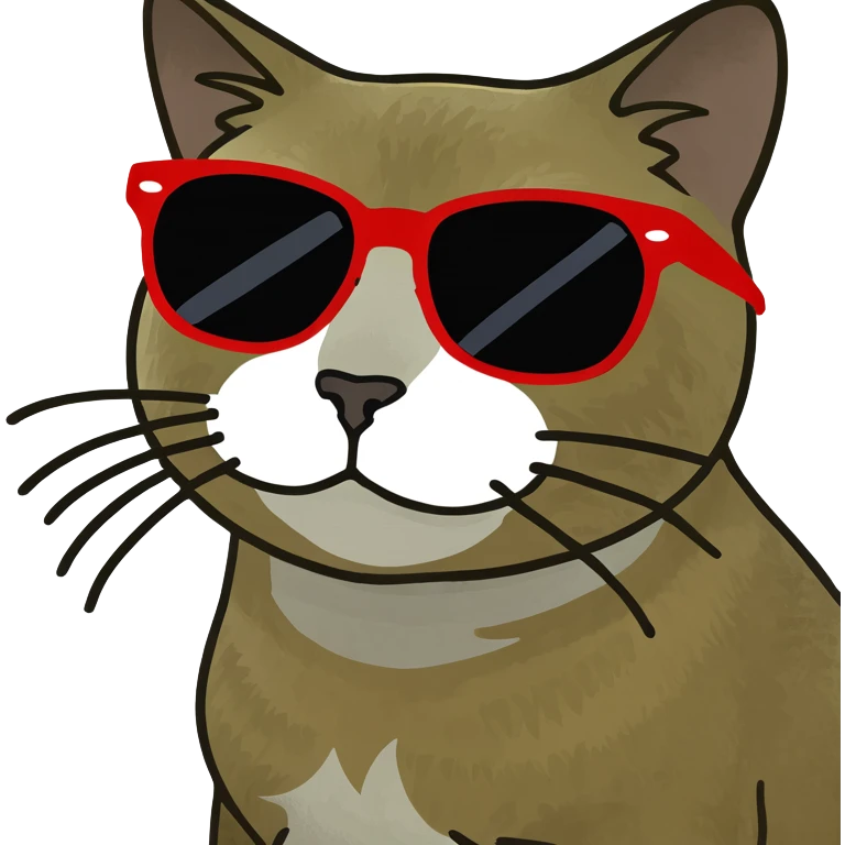 Cat with sunglasses emoji