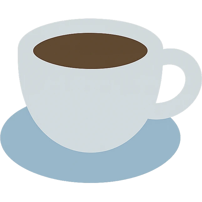 colored icon of a coffee cup emoji