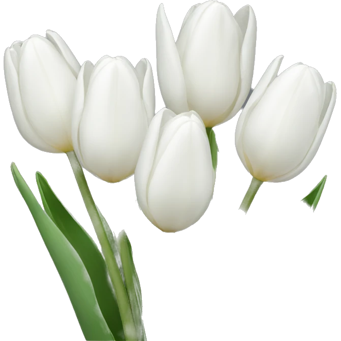 White tulips emoji