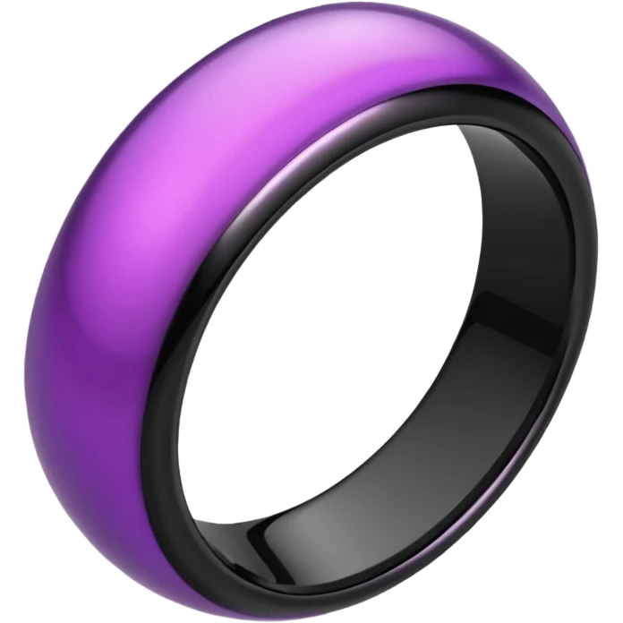 Black ring with purple alloy shine emoji