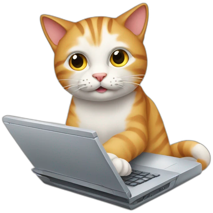 cat doing software emoji