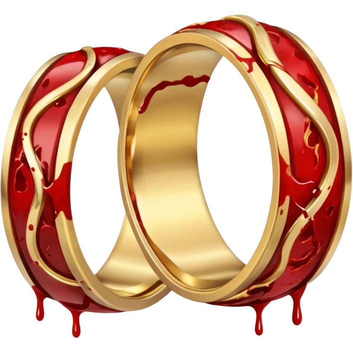 2 bloody wedding rings emoji