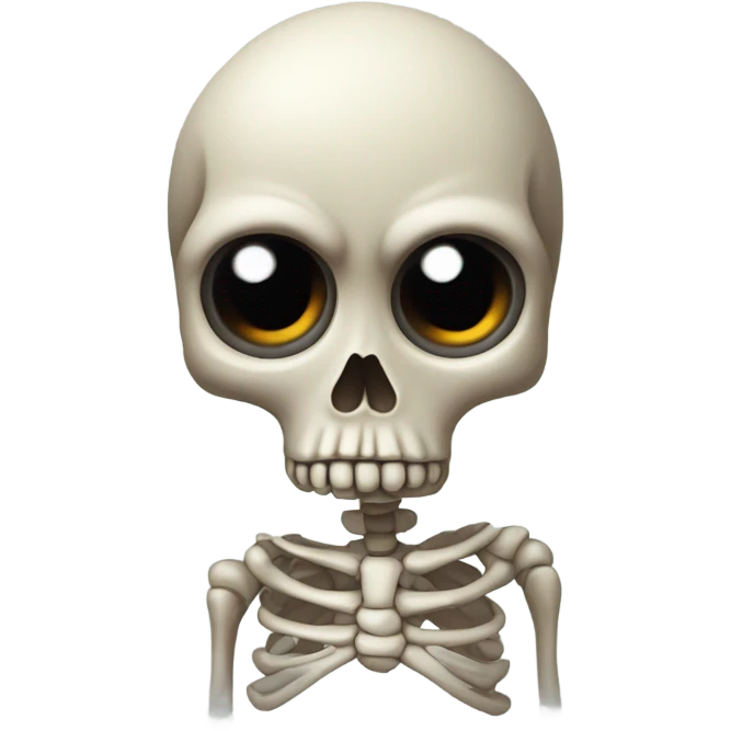 Concerned skeleton emoji