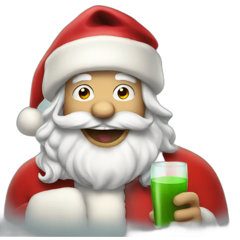drunk santa emoji